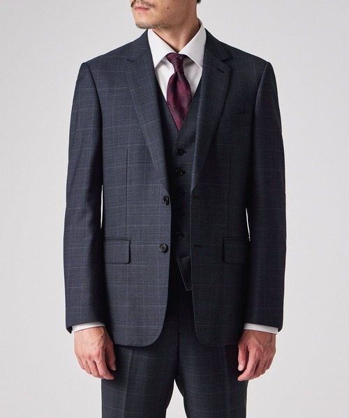 コントラストチェック 2ボタン スーツ / 253002 1439S（スーツセット