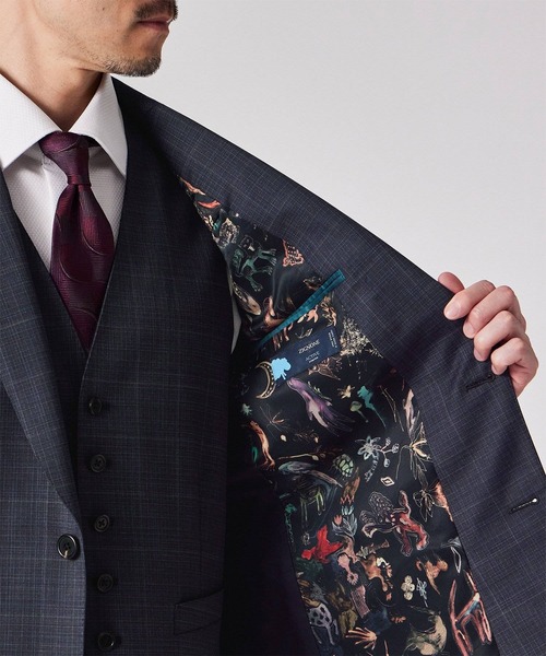 コントラストチェック 2ボタン スーツ / 253002 1439S（スーツセット