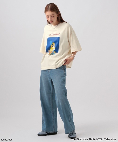 The Simpsons(ザ・シンプソンズ)の「【The Simpsons/BAYFLOW】ハーフスリーブスウェット(スウェット・レディース・チャコール/オフホワイト/ブルーグリーン・FREE)」の5枚目の写真