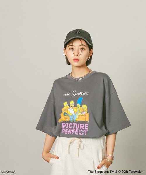 The Simpsons(ザ・シンプソンズ)の「【The Simpsons/BAYFLOW】ハーフスリーブスウェット(スウェット・レディース・チャコール/オフホワイト/ブルーグリーン・FREE)」の9枚目の写真