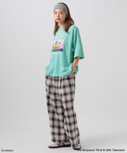 The Simpsons(ザ・シンプソンズ)の「【The Simpsons/BAYFLOW】ハーフスリーブスウェット(スウェット・レディース・チャコール/オフホワイト/ブルーグリーン・FREE)」の11枚目の写真