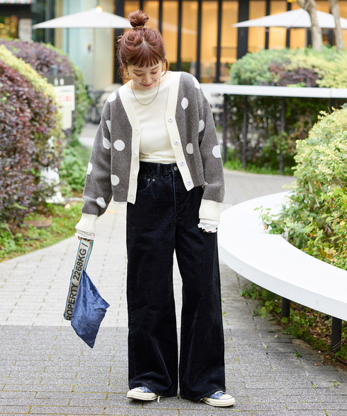 セール】ドットショートカーディガン（カーディガン/ボレロ）｜B.C