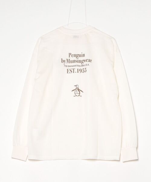 penguin BY MUNSINGWEAR（ペンギン バイ マンシングウェア）の「MESH LONG T-SHIRT（Tシャツ/カットソー・メンズ・ホワイト/ブラック・S/L/XL/M）」の9枚目の写真