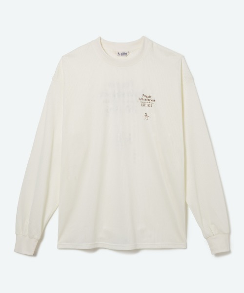 penguin BY MUNSINGWEAR（ペンギン バイ マンシングウェア）の「MESH LONG T-SHIRT（Tシャツ/カットソー・メンズ・ホワイト/ブラック・S/L/XL/M）」の2枚目の写真