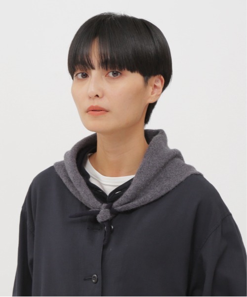 MHL.（エムエイチエル）の「MHL TIPPED SCOUT SCARF（ストール/ショール・レディース・グレー/グリーン/オレンジ/ナチュラル・FREE）」の5枚目の写真