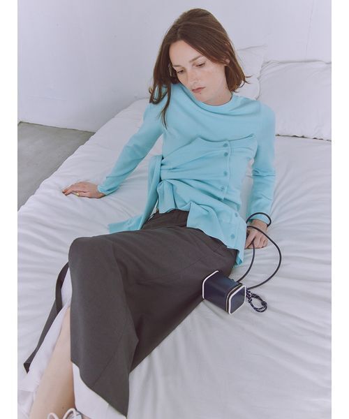 emmi（エミ）の「レイヤードIラインスカート（スカート・レディース・ブラウン/グレー・0/1）」の3枚目の写真