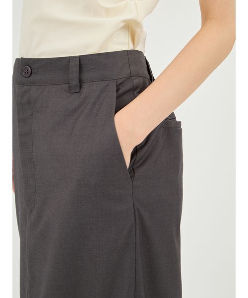 emmi（エミ）の「レイヤードIラインスカート（スカート・レディース・ブラウン/グレー・0/1）」の9枚目の写真