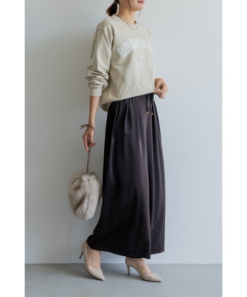 M.deux（エムドゥ）の「●ワイドロゴオーバースウェット●（Tシャツ/カットソー・レディース・ベージュ/ネイビー・MEDIUM）」の5枚目の写真