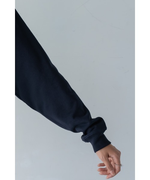 M.deux（エムドゥ）の「●ワイドロゴオーバースウェット●（Tシャツ/カットソー・レディース・ベージュ/ネイビー・MEDIUM）」の9枚目の写真