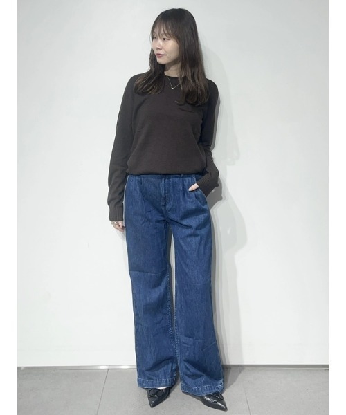 GAP（ギャップ）の「CashSoft カシミヤタッチ クルーネックセーター（ニット/セーター・メンズ・ブルー/カーキ/アイボリー/ブラック/ワイン/ネイビー/ブラウン/ピンク/グリーン/レッド/キャメル/ライトグレー・XS/S/M/L/XL）」の21枚目の写真