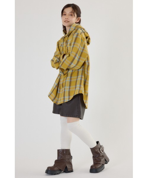 RODEO CROWNS WIDE BOWL(ロデオクラウンズワイドボウル)の「フードチェックシャツ(シャツ/ブラウス・レディース・ブルー系その他/ブラック系その他/イエロー系その他/ピンク系その他・FREE)」の11枚目の写真