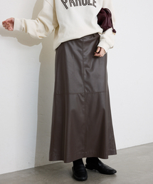 《追加》フェイクレザーフレアスカート