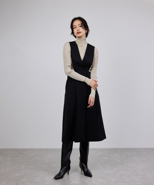 ROPE'（ロペ）の「トリアセテート ジャンパースカート/イージーケア（ワンピース・レディース・ブラック・36/38）」の9枚目の写真