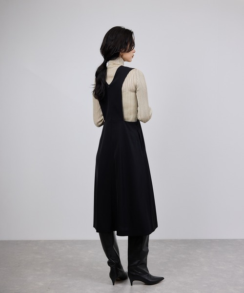 ROPE'（ロペ）の「トリアセテート ジャンパースカート/イージーケア（ワンピース・レディース・ブラック・36/38）」の11枚目の写真
