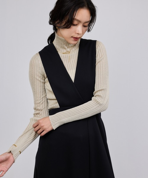 ROPE'（ロペ）の「トリアセテート ジャンパースカート/イージーケア（ワンピース・レディース・ブラック・36/38）」の13枚目の写真