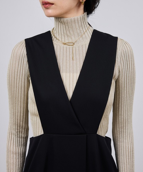 ROPE'（ロペ）の「トリアセテート ジャンパースカート/イージーケア（ワンピース・レディース・ブラック・36/38）」の19枚目の写真