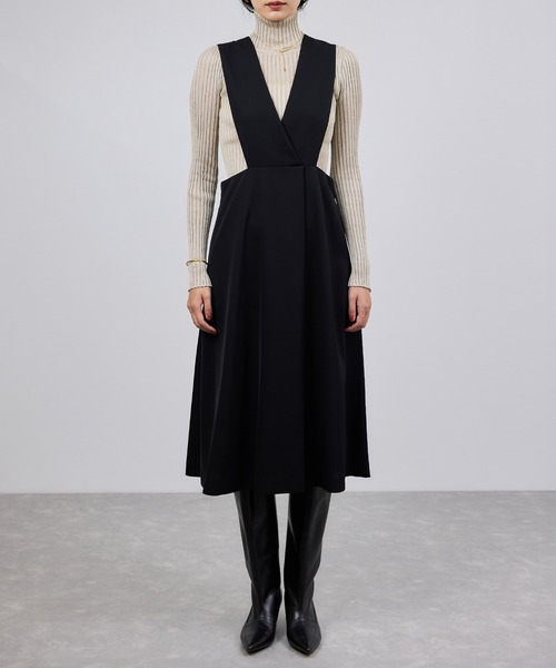 ROPE'（ロペ）の「トリアセテート ジャンパースカート/イージーケア（ワンピース・レディース・ブラック・36/38）」の15枚目の写真