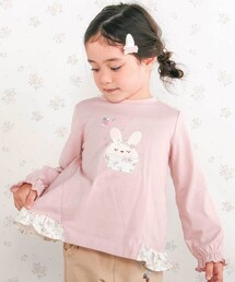 SLAP SLIP（スラップスリップ）の「キャンディスリーブ後ろ裾フリルTシャツ(80~130cm)（Tシャツ/カットソー・キッズ）」