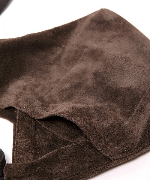 hobo（ホーボー）の「【hobo / ホーボー】 AZUMA SHOULDER BAG S PIG SUEDE（ショルダーバッグ・メンズ・ダークブラウン/チャコール/オレンジ/グリーン・FREE）」の15枚目の写真