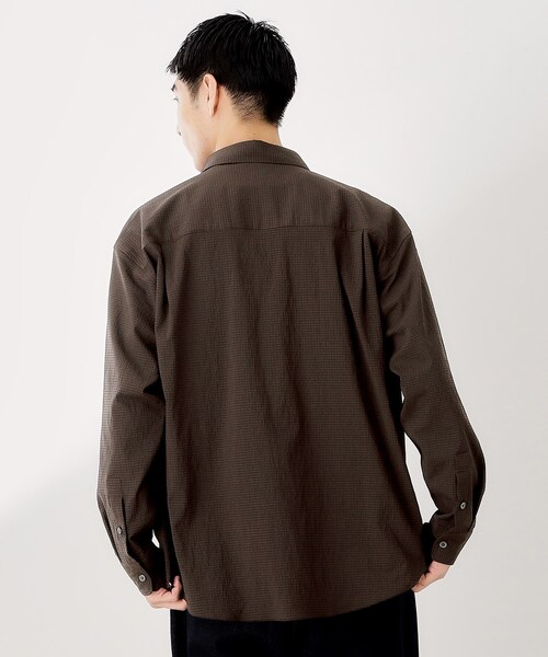THE SHOP TK （ザ ショップ ティーケー ）の「シアサッカー長袖シャツ　【軽量/吸水速乾／イージーケア／洗濯機OK】（シャツ/ブラウス・メンズ・ブラウン系その他/ブルーグリーン・02/03/04）」の12枚目の写真