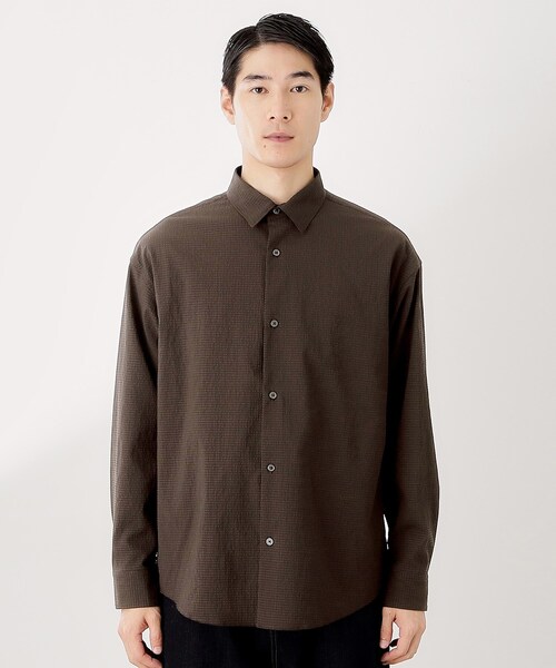 THE SHOP TK （ザ ショップ ティーケー ）の「シアサッカー長袖シャツ　【軽量/吸水速乾／イージーケア／洗濯機OK】（シャツ/ブラウス・メンズ・ブラウン系その他/ブルーグリーン・02/03/04）」の20枚目の写真