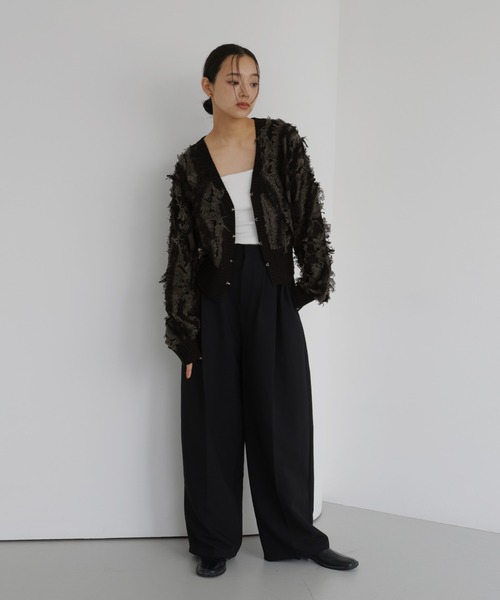 MIXフリンジショートカーディガン（カーディガン/ボレロ