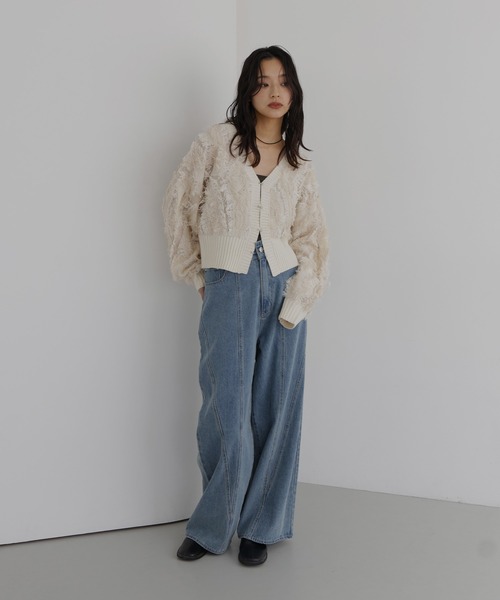 未着用 rurumu: 20ss zozo限定 フリンジ付カーディガン 未着用 rurumu