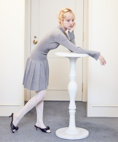 etre loin（エトルワン）の「Low waist pleated glitter knit dress（ワンピース・レディース・ブラック/グレー/モカ・M）」の18枚目の写真
