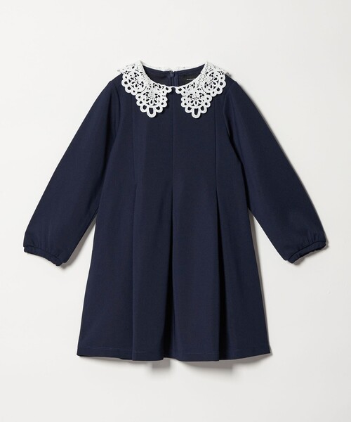 green label relaxing（グリーンレーベルリラクシング）の「リップル ワンピース / キッズ 110cm-130cm（ワンピース・キッズ・ライトブルー/ネイビー・130cm/120cm/110cm）」の2枚目の写真