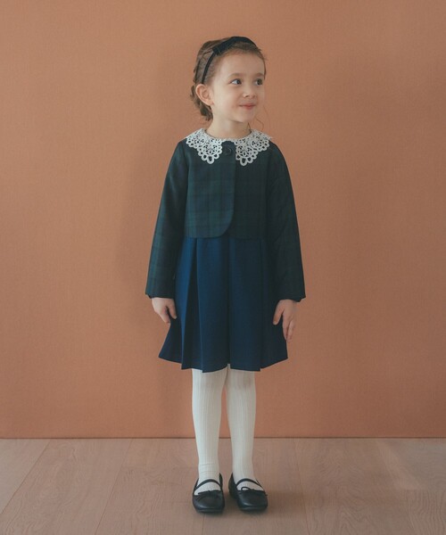 green label relaxing（グリーンレーベルリラクシング）の「リップル ワンピース / キッズ 110cm-130cm（ワンピース・キッズ・ライトブルー/ネイビー・130cm/120cm/110cm）」の6枚目の写真