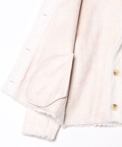 DOUBLE STANDARD CLOTHING(ダブルスタンダードクロージング)の「フェイクファーケーブルニット(ブルゾン・レディース・オフホワイト・FREE)」の3枚目の写真