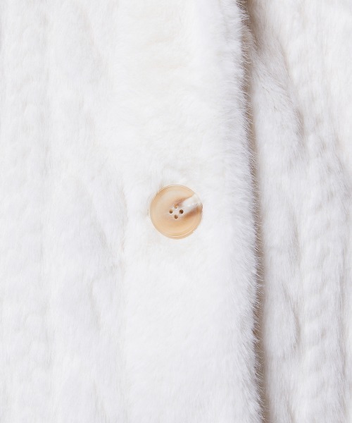 DOUBLE STANDARD CLOTHING(ダブルスタンダードクロージング)の「フェイクファーケーブルニット(ブルゾン・レディース・オフホワイト・FREE)」の10枚目の写真