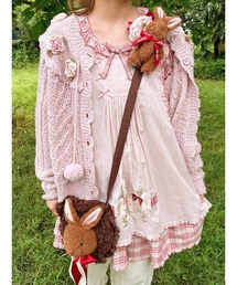 BLUMARINE 花柄　長袖　カーディガン　ピンク　フリル　シルクフリル BLUMARINE 花柄 長袖 カーディガン ピンク フリル シルクフリル