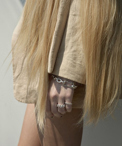 Soierie(ソワリー)の「カラビナ ループ チェーン リング (2Set) / Carabiner loop chain ring (2Set)(リング・レディース・シルバー・S/L)」の10枚目の写真