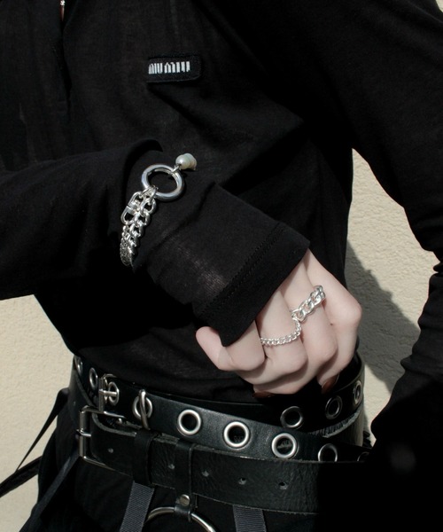 Soierie(ソワリー)の「カラビナ ループ チェーン リング (2Set) / Carabiner loop chain ring (2Set)(リング・レディース・シルバー・S/L)」の8枚目の写真