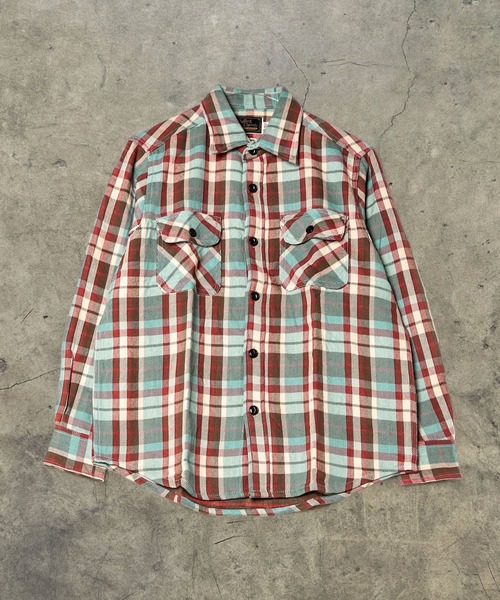 Coffee & Cigarettes(コーヒーアンドシガレッツ)の「10B5 Heavy Flannel One Wash Work Shirt(シャツ/ブラウス・メンズ・サックスブルー系/オレンジ系・XL/M/L)」の9枚目の写真