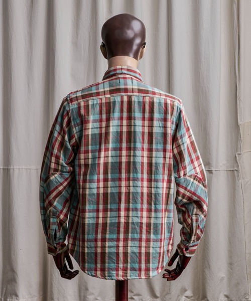 Coffee & Cigarettes(コーヒーアンドシガレッツ)の「10B5 Heavy Flannel One Wash Work Shirt(シャツ/ブラウス・メンズ・サックスブルー系/オレンジ系・XL/M/L)」の5枚目の写真