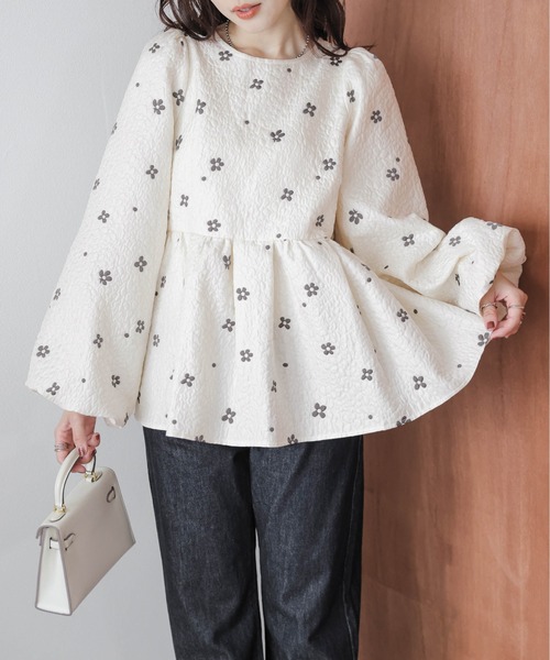 セール】花柄ジャガード ペプラムトップス（その他トップス）｜SUGAR