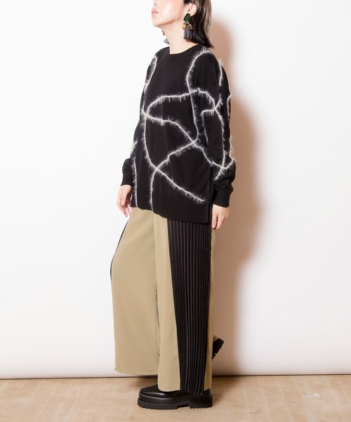 OSMOSIS（オズモーシス）の「サイドプリーツパンツ（その他パンツ・レディース・ライトカーキ/ブルー/ブラック・ONE SIZE）」の18枚目の写真