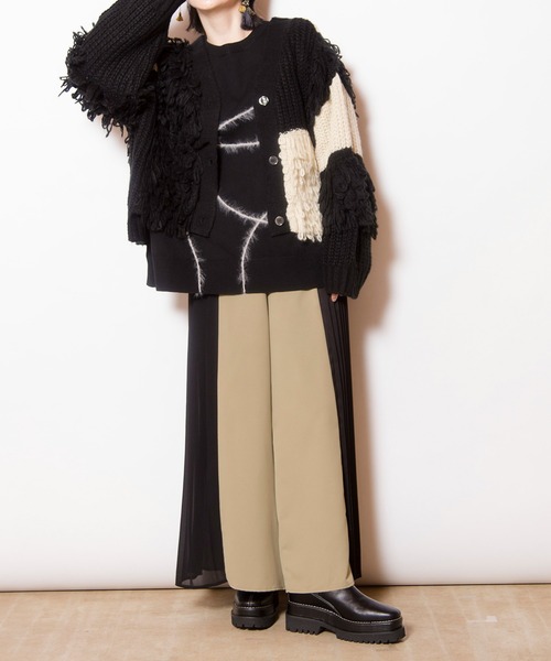 OSMOSIS（オズモーシス）の「サイドプリーツパンツ（その他パンツ・レディース・ライトカーキ/ブルー/ブラック・ONE SIZE）」の22枚目の写真