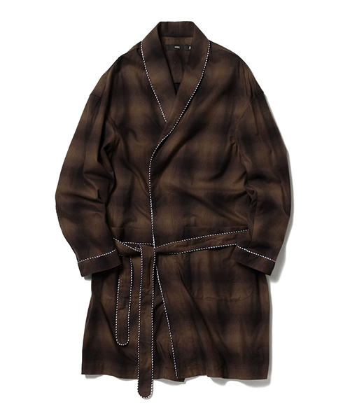 BEAMS(ビームス)の「◇VAPORIZE / オンブレチェック ガウン(その他アウター・メンズ・ダークブラウン/ブルー・MEDIUM/LARGE)」の1枚目の写真