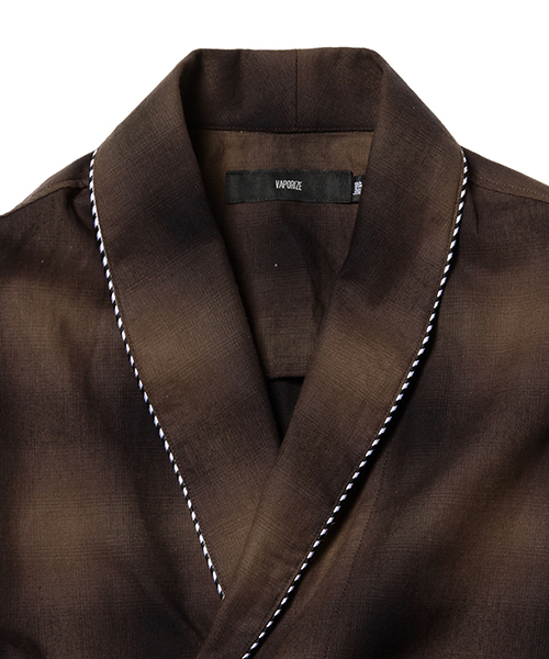 BEAMS(ビームス)の「◇VAPORIZE / オンブレチェック ガウン(その他アウター・メンズ・ダークブラウン/ブルー・MEDIUM/LARGE)」の5枚目の写真