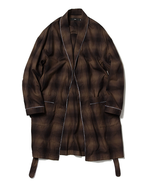 BEAMS(ビームス)の「◇VAPORIZE / オンブレチェック ガウン(その他アウター・メンズ・ダークブラウン/ブルー・MEDIUM/LARGE)」の7枚目の写真