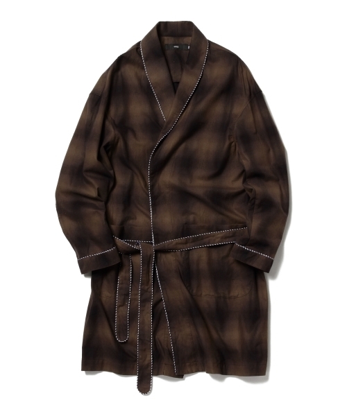 BEAMS(ビームス)の「◇VAPORIZE / オンブレチェック ガウン(その他アウター・メンズ・ダークブラウン/ブルー・MEDIUM/LARGE)」の16枚目の写真