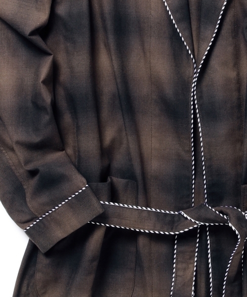 BEAMS(ビームス)の「◇VAPORIZE / オンブレチェック ガウン(その他アウター・メンズ・ダークブラウン/ブルー・MEDIUM/LARGE)」の12枚目の写真