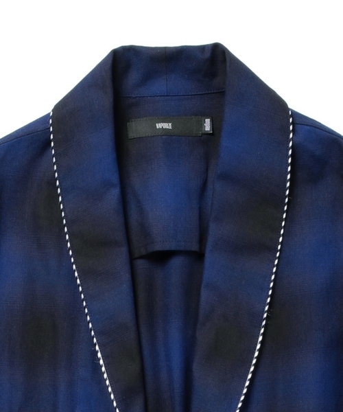 BEAMS(ビームス)の「◇VAPORIZE / オンブレチェック ガウン(その他アウター・メンズ・ダークブラウン/ブルー・MEDIUM/LARGE)」の15枚目の写真