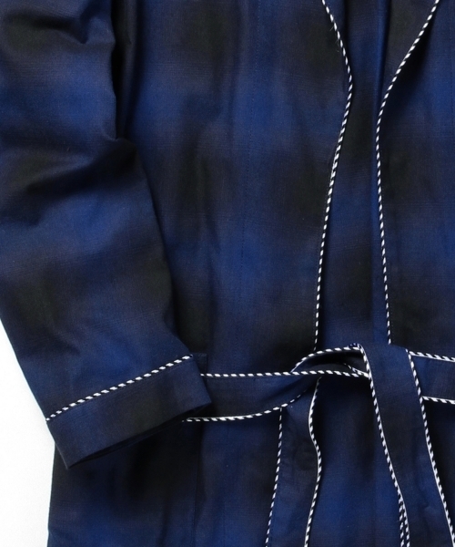 BEAMS(ビームス)の「◇VAPORIZE / オンブレチェック ガウン(その他アウター・メンズ・ダークブラウン/ブルー・MEDIUM/LARGE)」の8枚目の写真