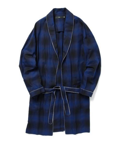BEAMS(ビームス)の「◇VAPORIZE / オンブレチェック ガウン(その他アウター・メンズ・ダークブラウン/ブルー・MEDIUM/LARGE)」の19枚目の写真