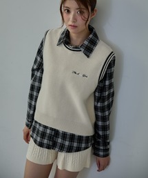 ニット ベスト シャツ/ブラウス」に該当するレディースのトップス