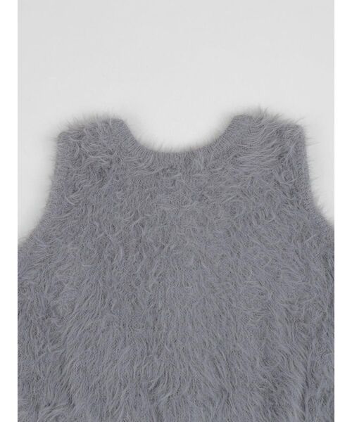 :ETHROF（イーサオブ）の「SHAGGY KNIT VEST（ニット/セーター・レディース・ブルー/ライトグレー/チャコール・MEDIUM）」の15枚目の写真